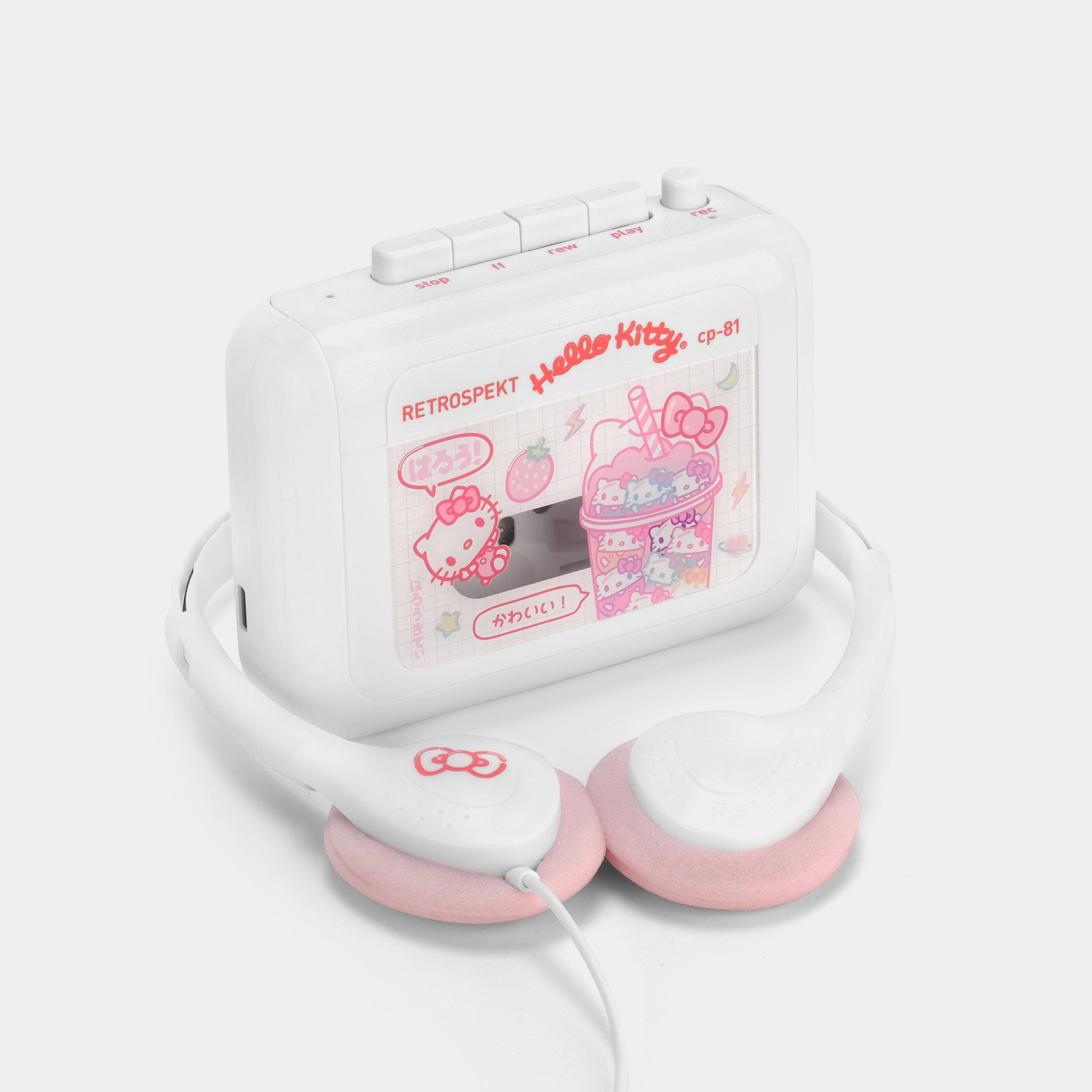 Retrospekt - Hello Kitty Strawberry Kawaii CP-81 Portable Cassette Player - White