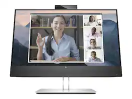 HP - Refurbished Excellent - E24mv G4 23.8" FHD IPS Conferencing Monitor 60 Hz 5ms GtG 16:9 250 nits HDMI, VGA DisplayPort Tilt and Height Adjustment - Silver