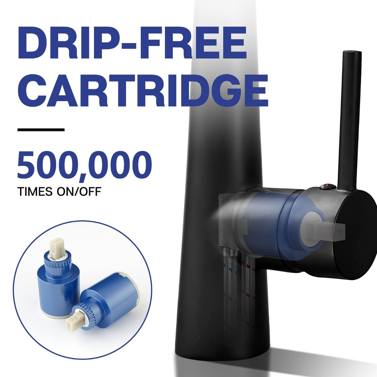 DRIP-FREE CARTRIDGE  
500,000 TIMES ON/OFF