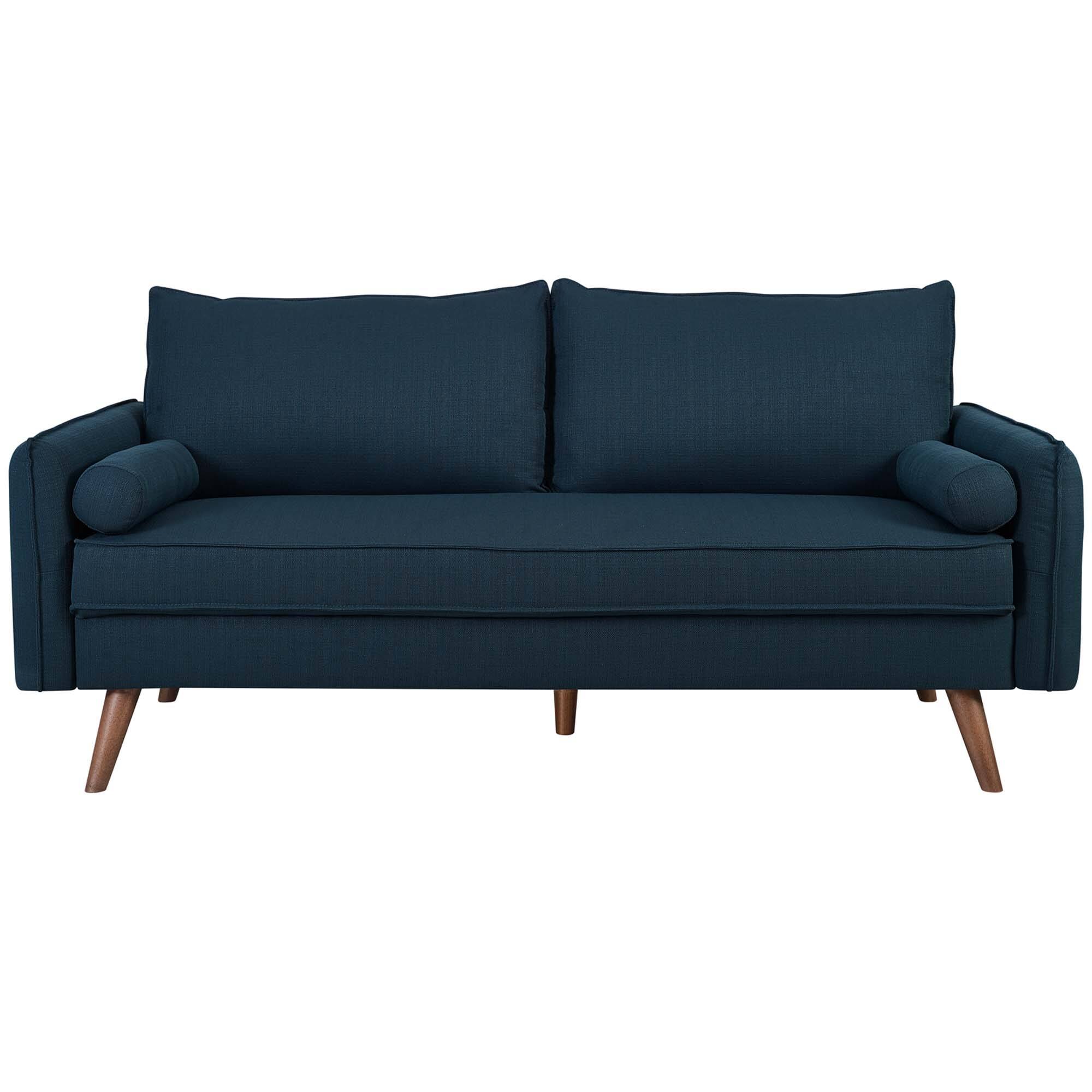 Back. Modway - Revive Upholstered Fabric Sofa by Modway - Blue.
