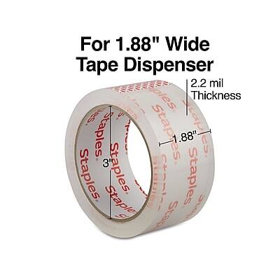 For 1.88" Wide Tape Dispenser  
2.2 mil Thickness  

Staples 3"  
Staples 3"  
Staples 3"