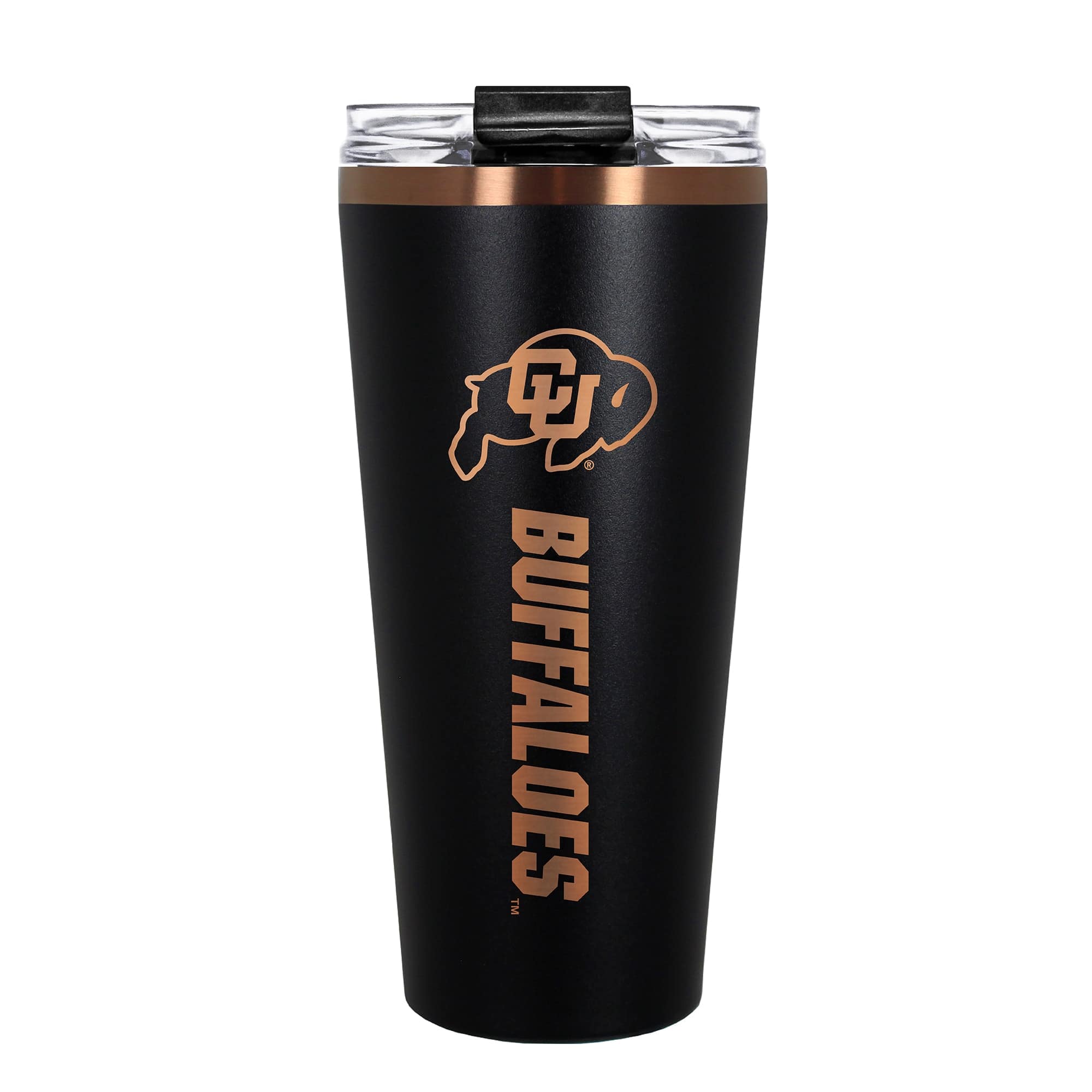 Front. Great American Products - Colorado Buffaloes 30oz. Big Slim Tumbler - Black.