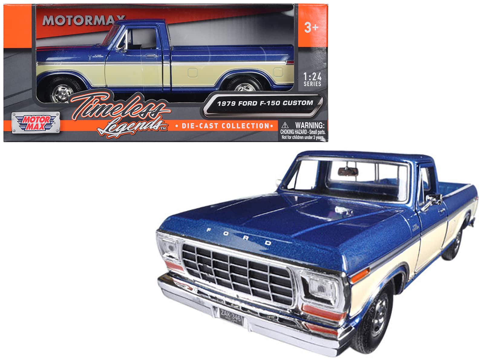 1979 Ford F-150 Pickup Truck 2 Tone Blue/Cream 1/24 Diecast Model Car by Motormax price history on PriceWatchPro