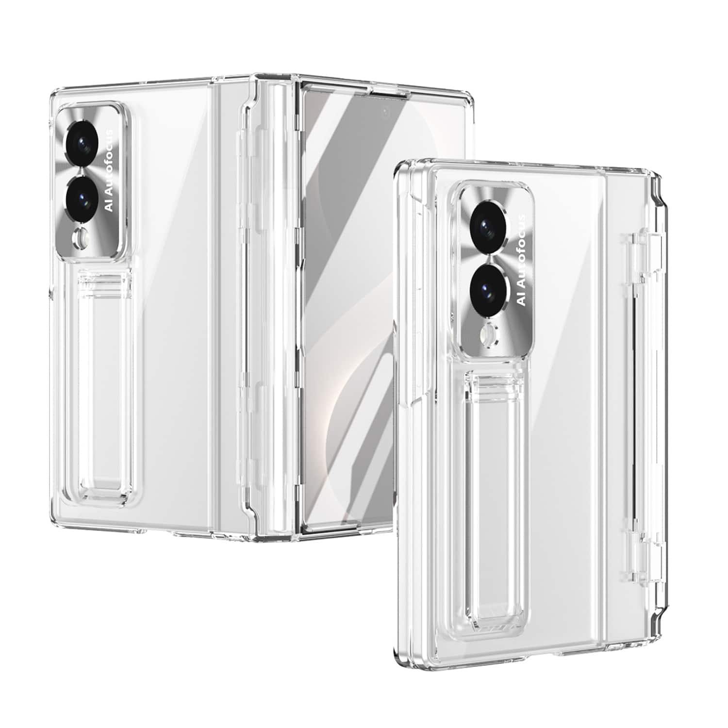 Dteck - for Samsung Galaxy Z Fold8 Rugged Case with Tempered Glass Protector,Full Hinge Protection,HD Transparent Back Cover - Clear price history on PriceWatchPro