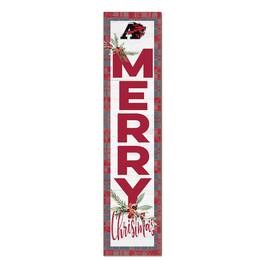Jardine - Albright Lions 12'' x 48'' Outdoor Merry Christmas Leaner - White