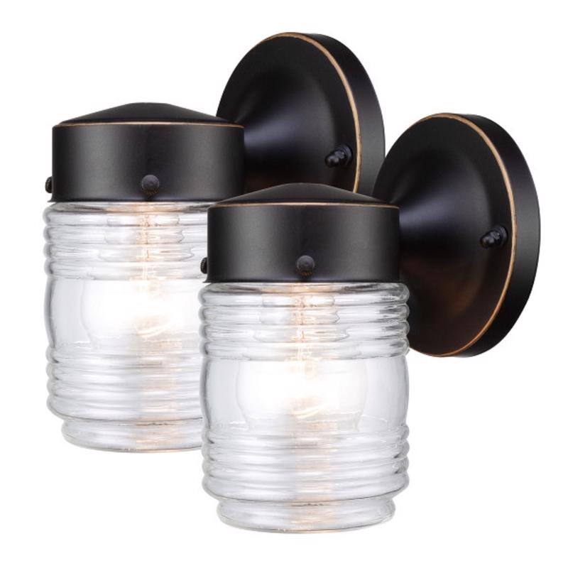 Angle. Globe Electric - Globe Electric Landis 1-Light Oil Rubbed Bronze Wall Sconce.