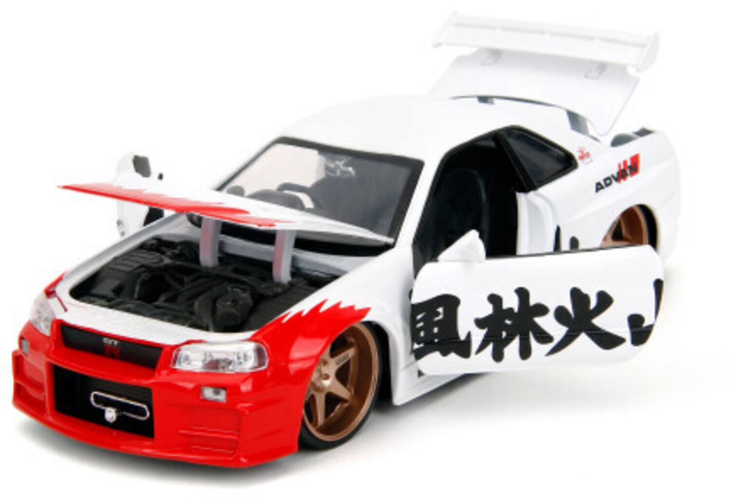 Alt View 1. Jada Toys - Jada Toys - 1:24 Street Fighter 2002 Nissan Skyline GT-R R-34 Die-Cast Car & 2.75" Ryu Figure   - Collectibles - Multicolor.