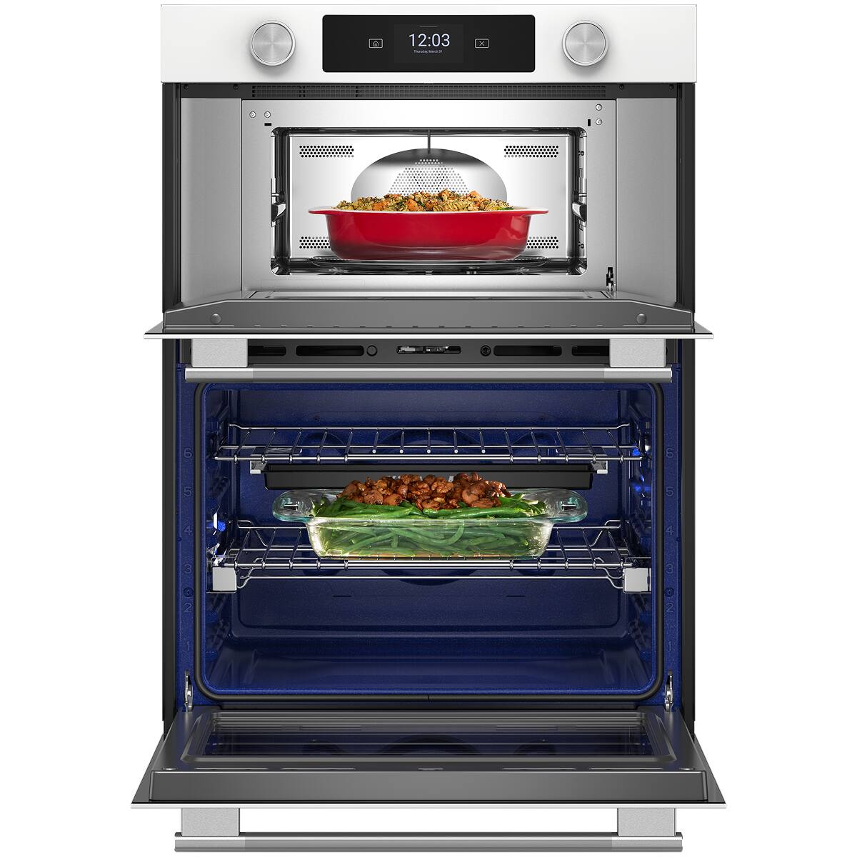 Angle. KitchenAid - KitchenAid - 30" Smart Built-In Electric Double Wall Combination with Microwave and Assisted Cook Cycles - Black Ore - Black Ore.