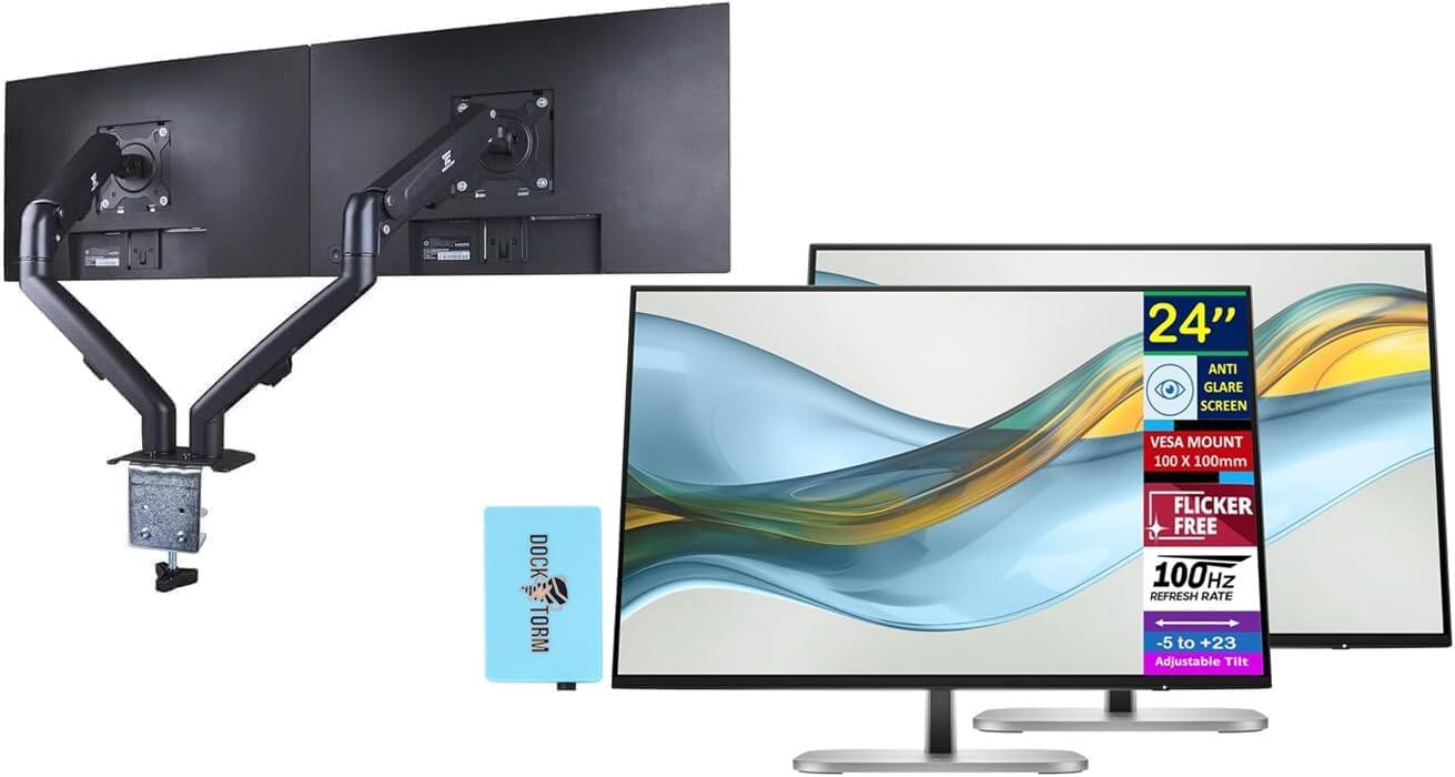 24" Anti Glare Screen  
VESA Mount 100 x 100mm  
Dock Ke1 Torm  
Flicker Free  
100Hz Refresh Rate  
-5 to +23 Adjustable Tilt