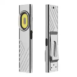 PRIMEPLUS - WT7 Hand-free 700-Lumen EDC Portable Flashlight with Magnetic Clip, Ultra-Slim, Aluminum Alloy, IP44 Water Resistant - Gray