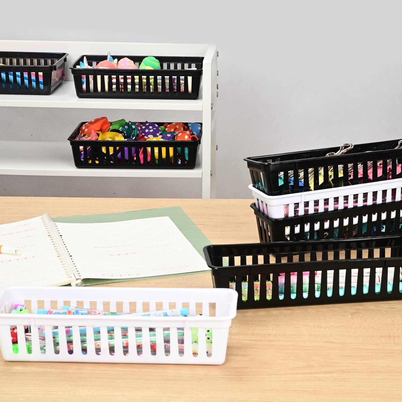 Alt View 3. Dapper Styles - Slim Pencil Organizer Storage Container - Black and white 9 PCS-S.