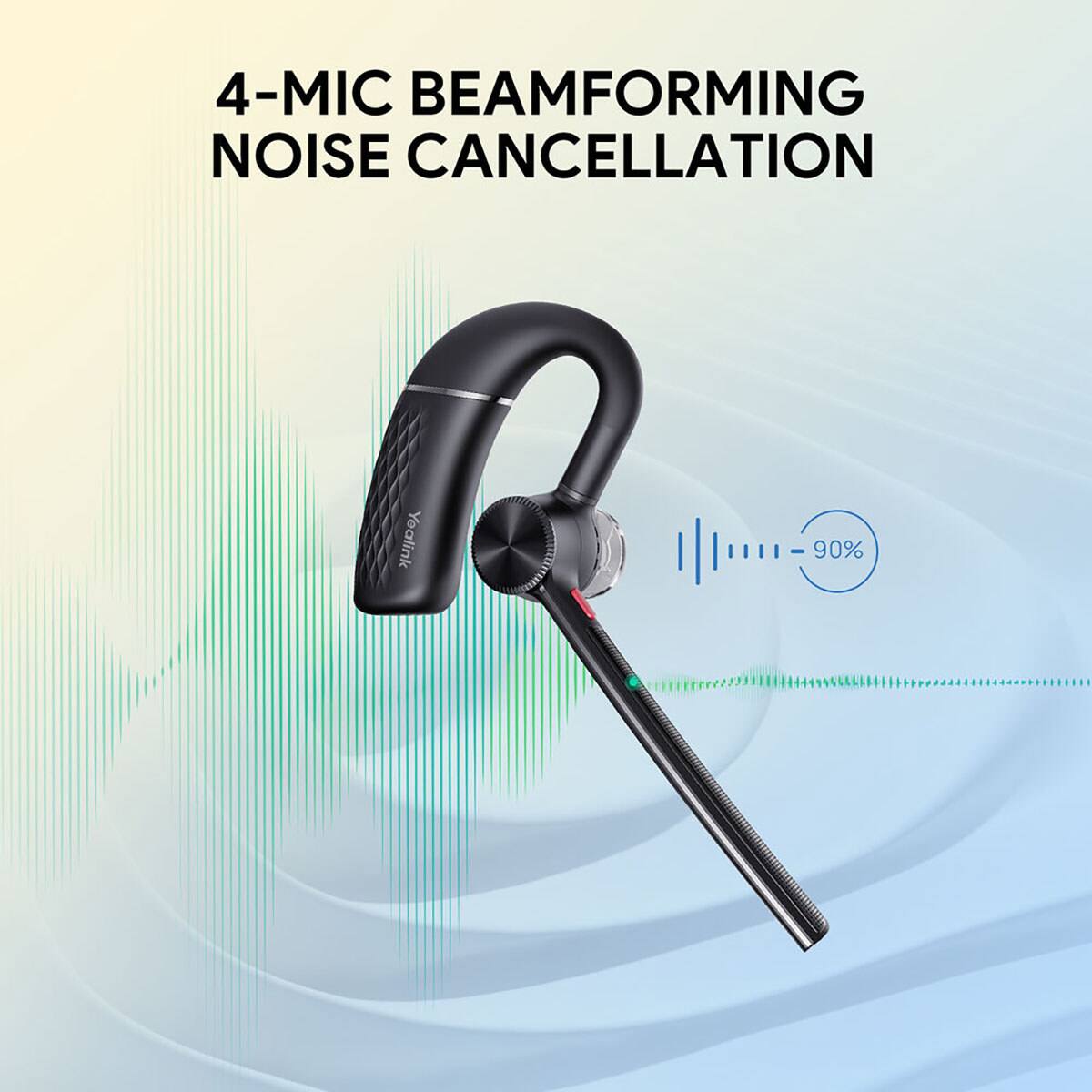 4-MIC BEAMFORMING NOISE CANCELLATION

Yealink

90%