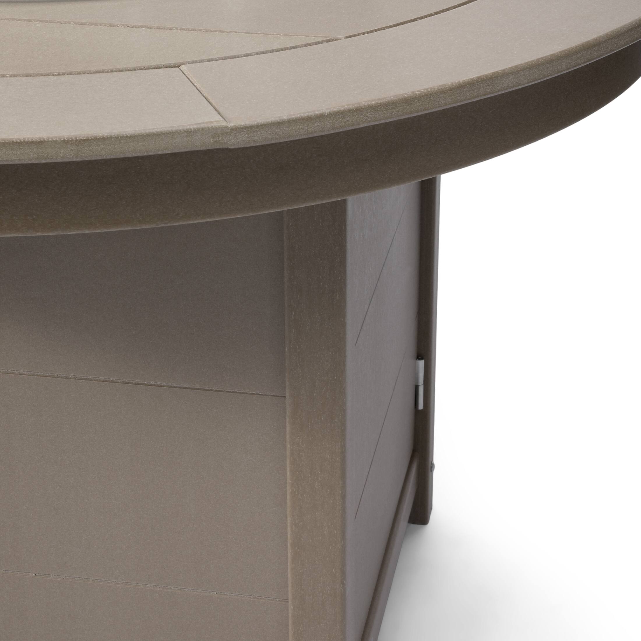 Alt View 3. WestinTrends - WestinTrends Helios 47" Modern Outdoor Patio Propane Gas Round Fire Pit Table - Weathered Wood.