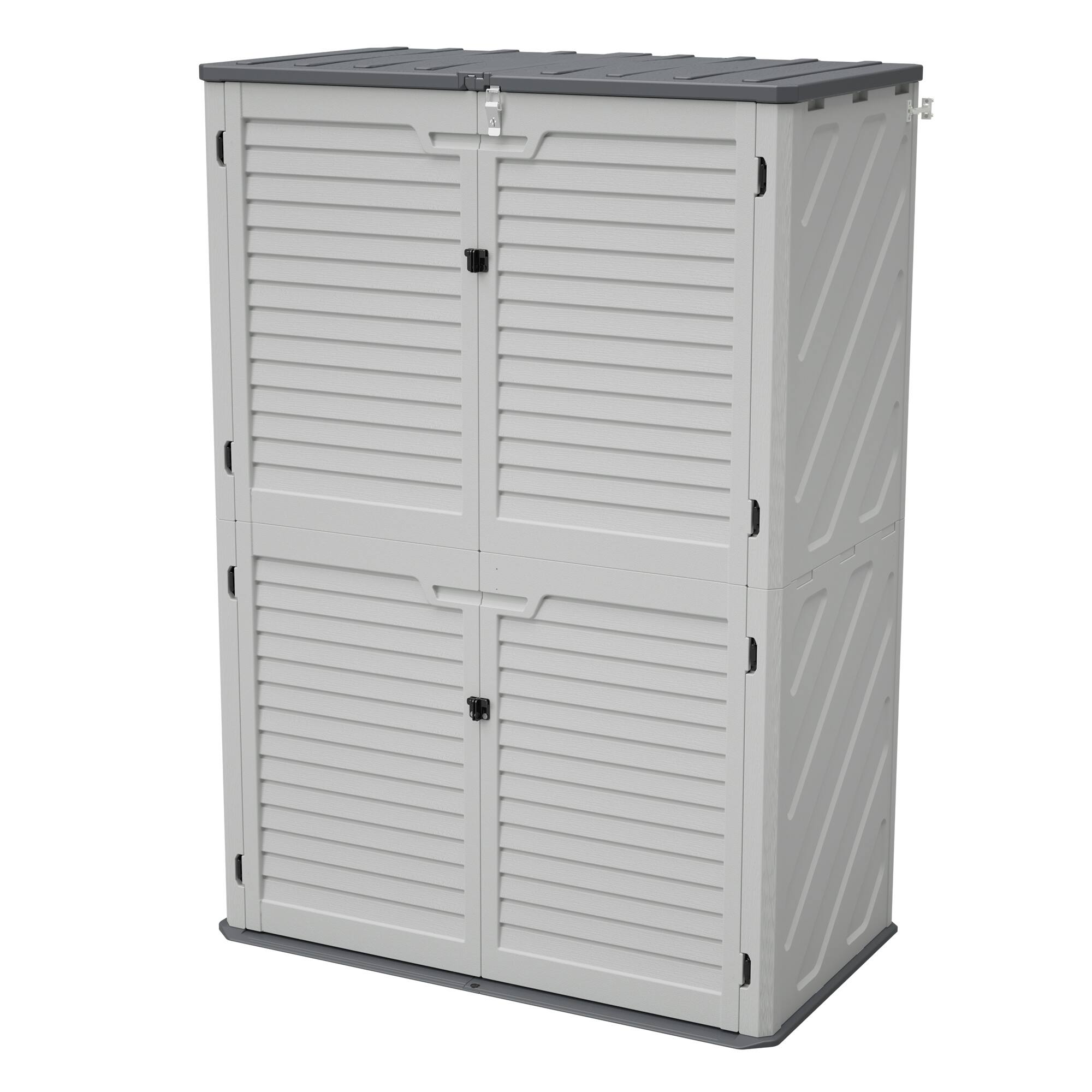 Front. Mondawe - Rust Proof Resin Garden Equipment Storage - White.