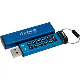 Kingston - IronKey Keypad 200 16GB USB 3.2 (Gen 1) Type A Flash Drive - 16 GB - USB 3.2 (Gen 1) Type A - 145 MB/s Read Speed - 115 - Unknown