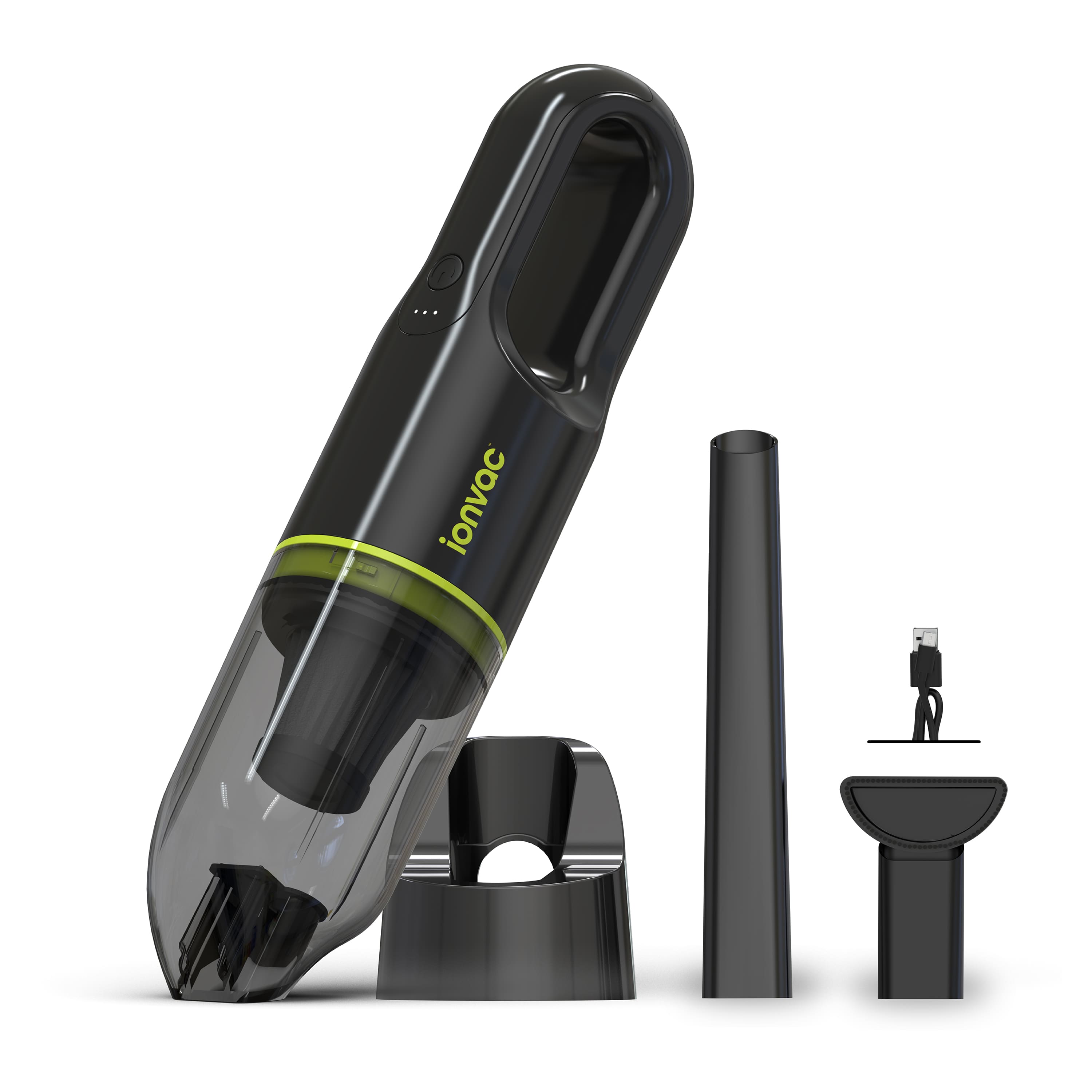 ionvac - Cordless Handheld Vacuum with USB Charging and Multiple Attachments