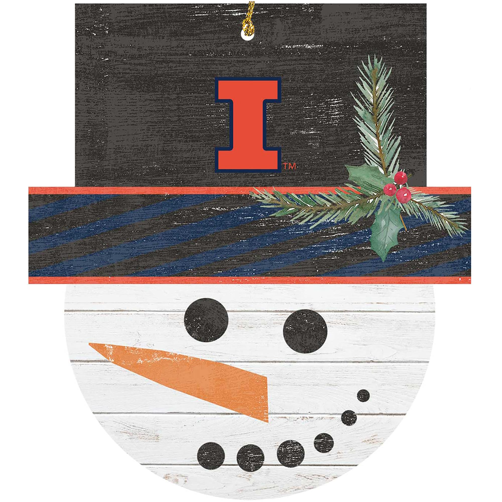 Alt View 3. Jardine - Illinois Fighting Illini Ornament Bundle - White.