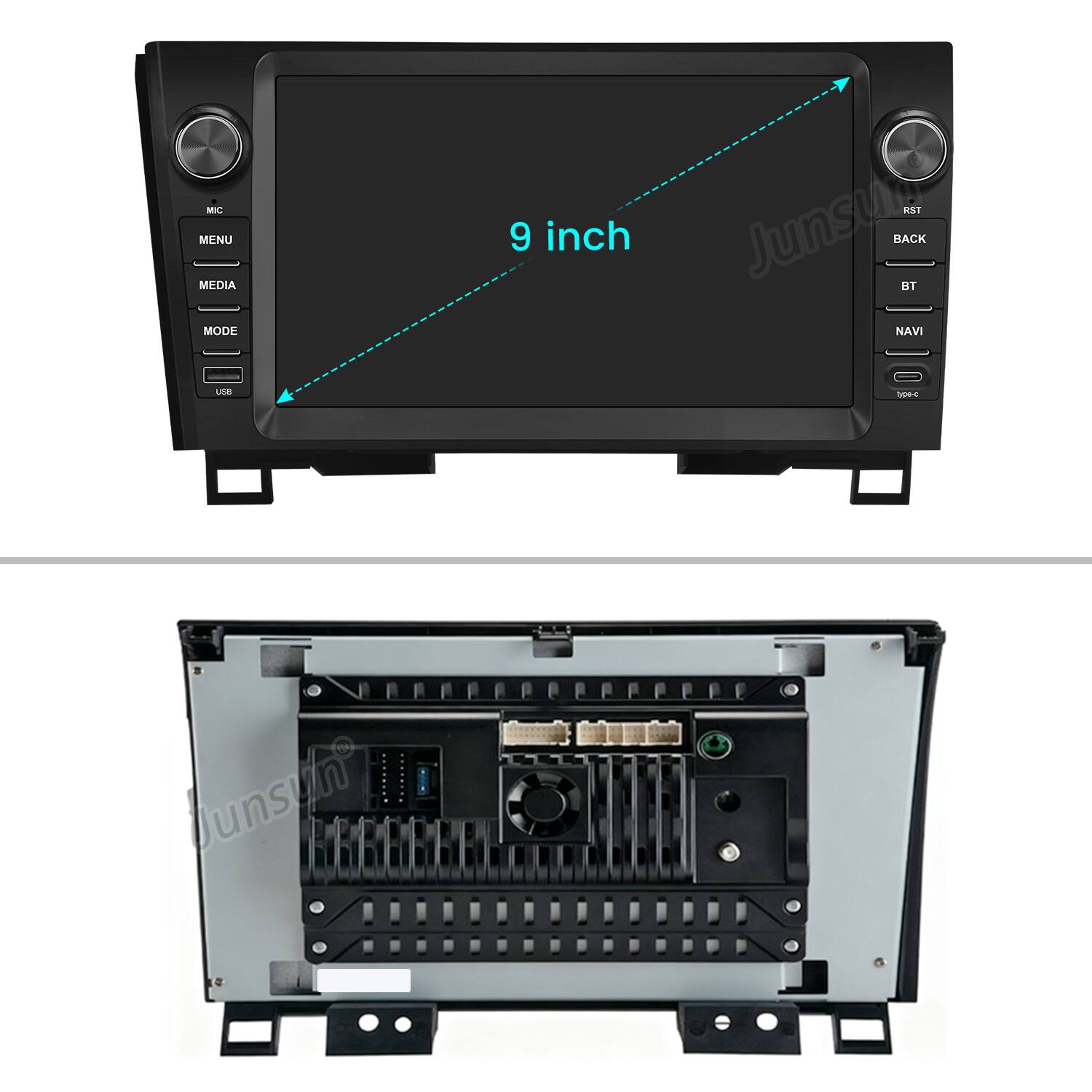 MIC MENU MEDIA MODE 9 inch Junsul KST BACK B NAVI nU9 unsuin