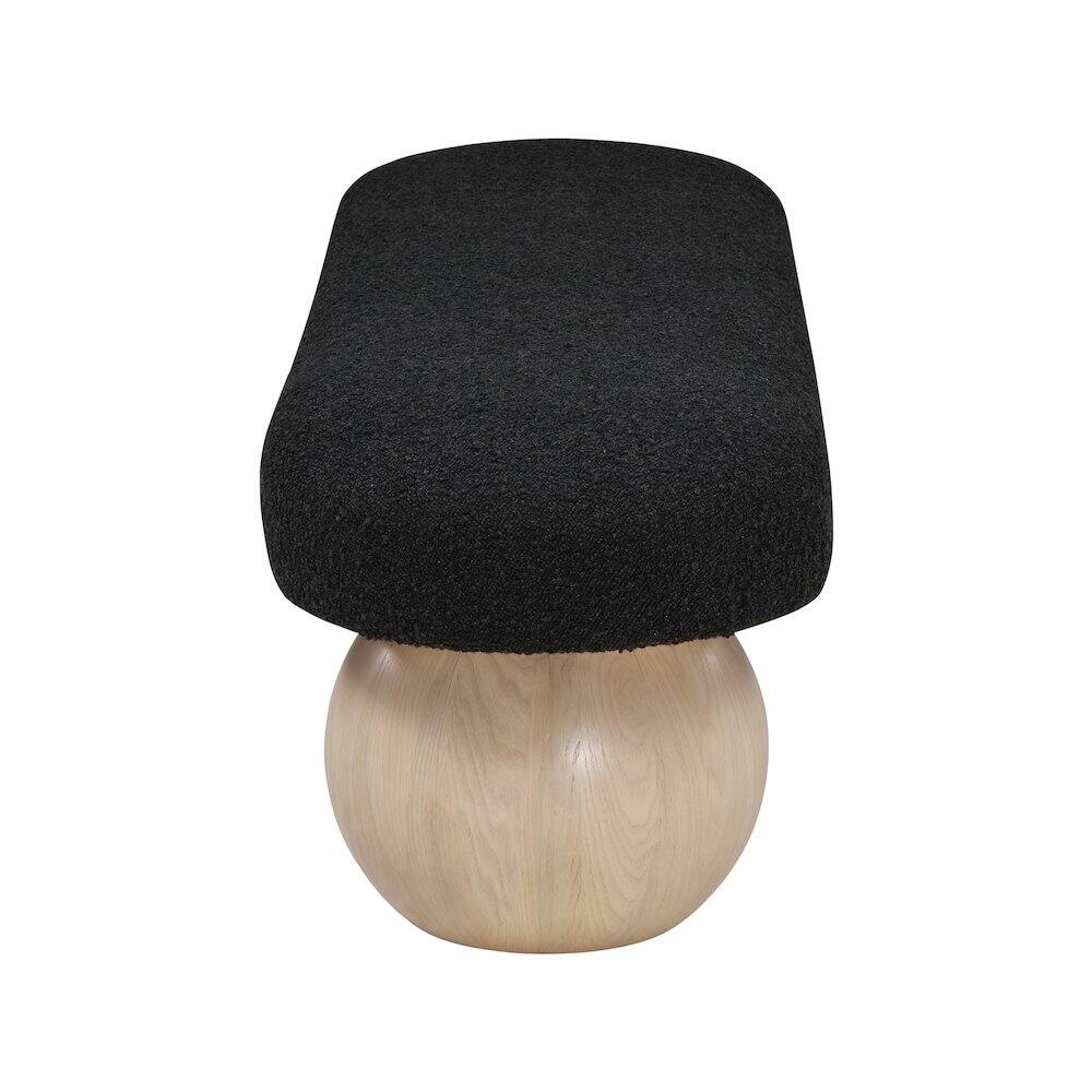 Alt View 3. Meridian Furniture - Bowie Black Bench - Black.