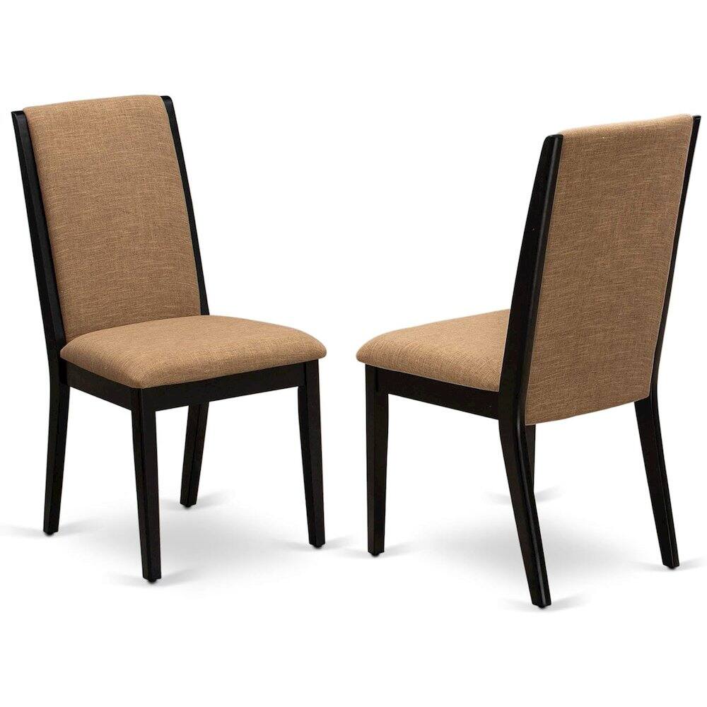 Angle. East West Furniture - Dining Room Set Black - Brown.