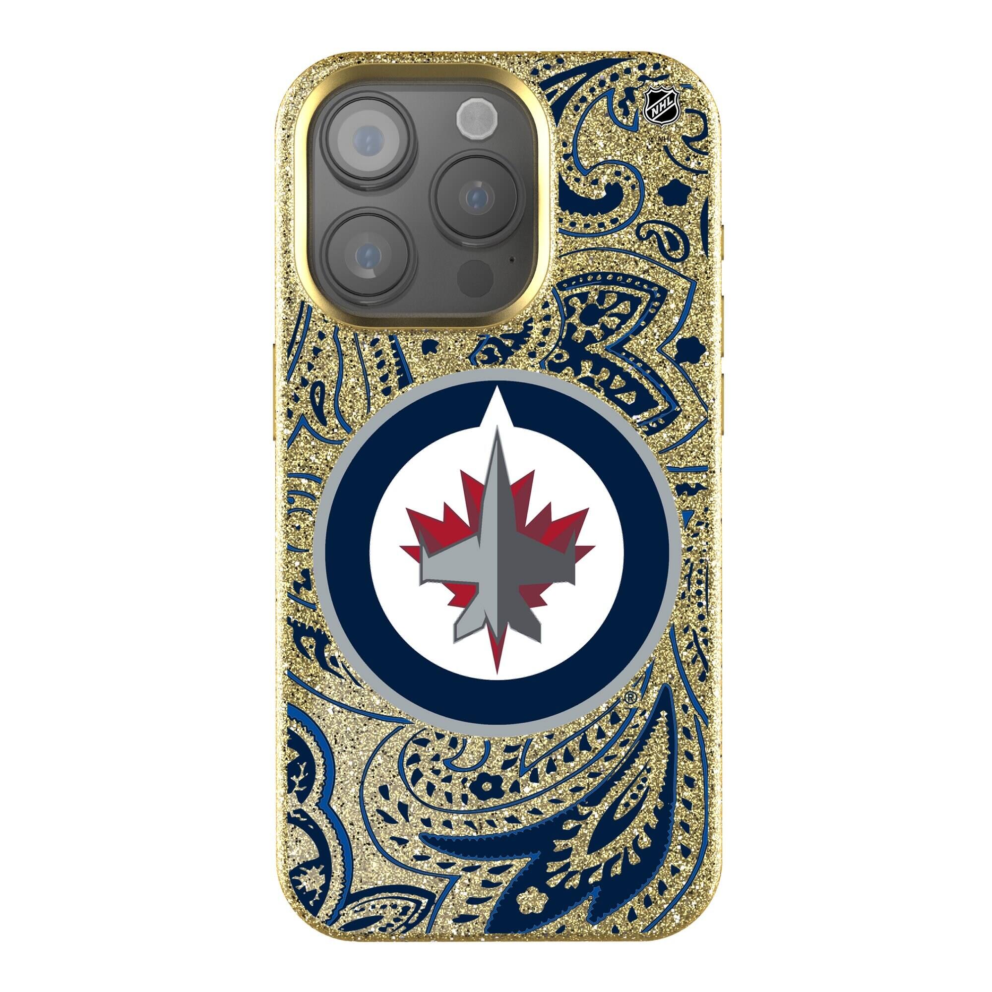 Keyscaper - NHL - Winnipeg Jets Paisley Bling iPhone Case - 15 Plus - Gold price history on PriceWatchPro