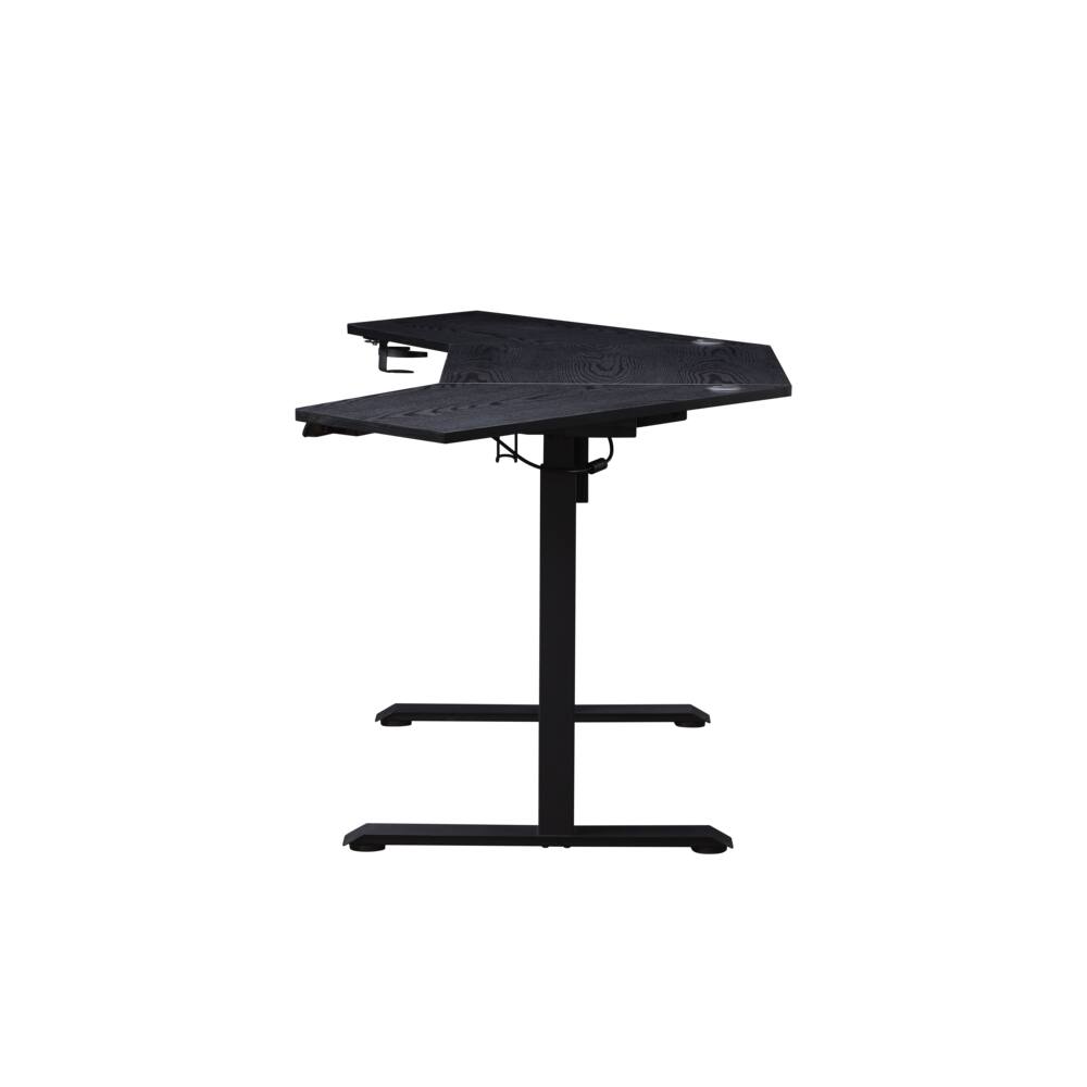 Angle. KOWO - K314 Corner Electric Height Adjustable Standing Desk - Black.