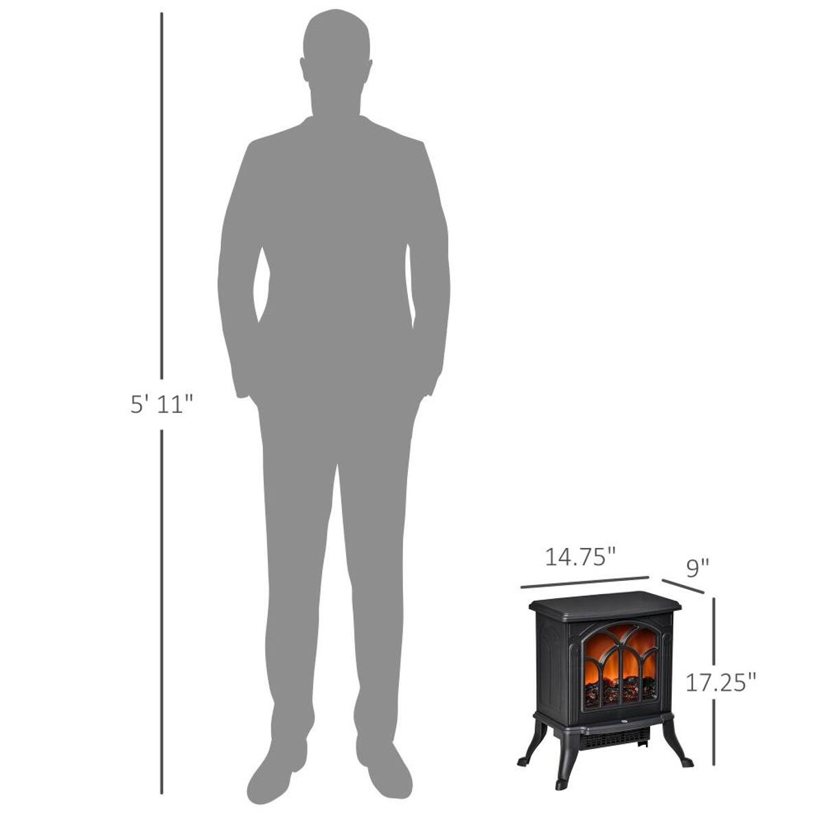 5' 11"
14.75"
9"
17.25"