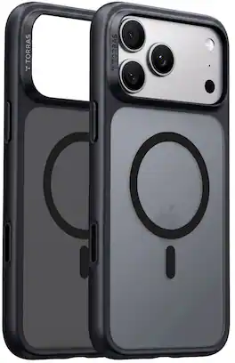 TORRAS - Guardian Magnetic Case for Apple iPhone 18 Pro / iPhone 17 Pro - Matte Translucent Shockproof Slim Cover - Black