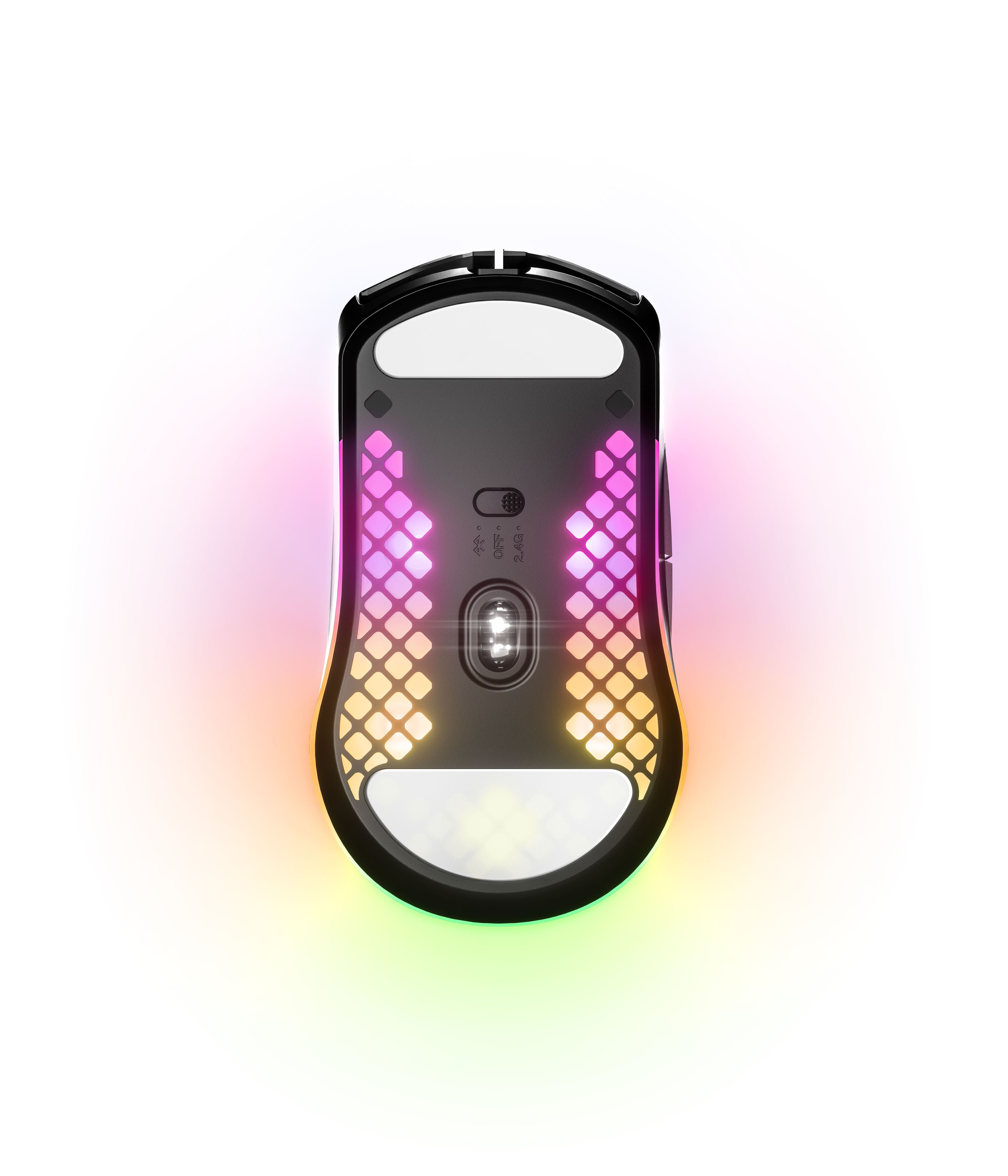 Alt View 16. SteelSeries - Aerox 3 Super Light Honeycomb Wireless RGB Optical Gaming Mouse - Onyx.