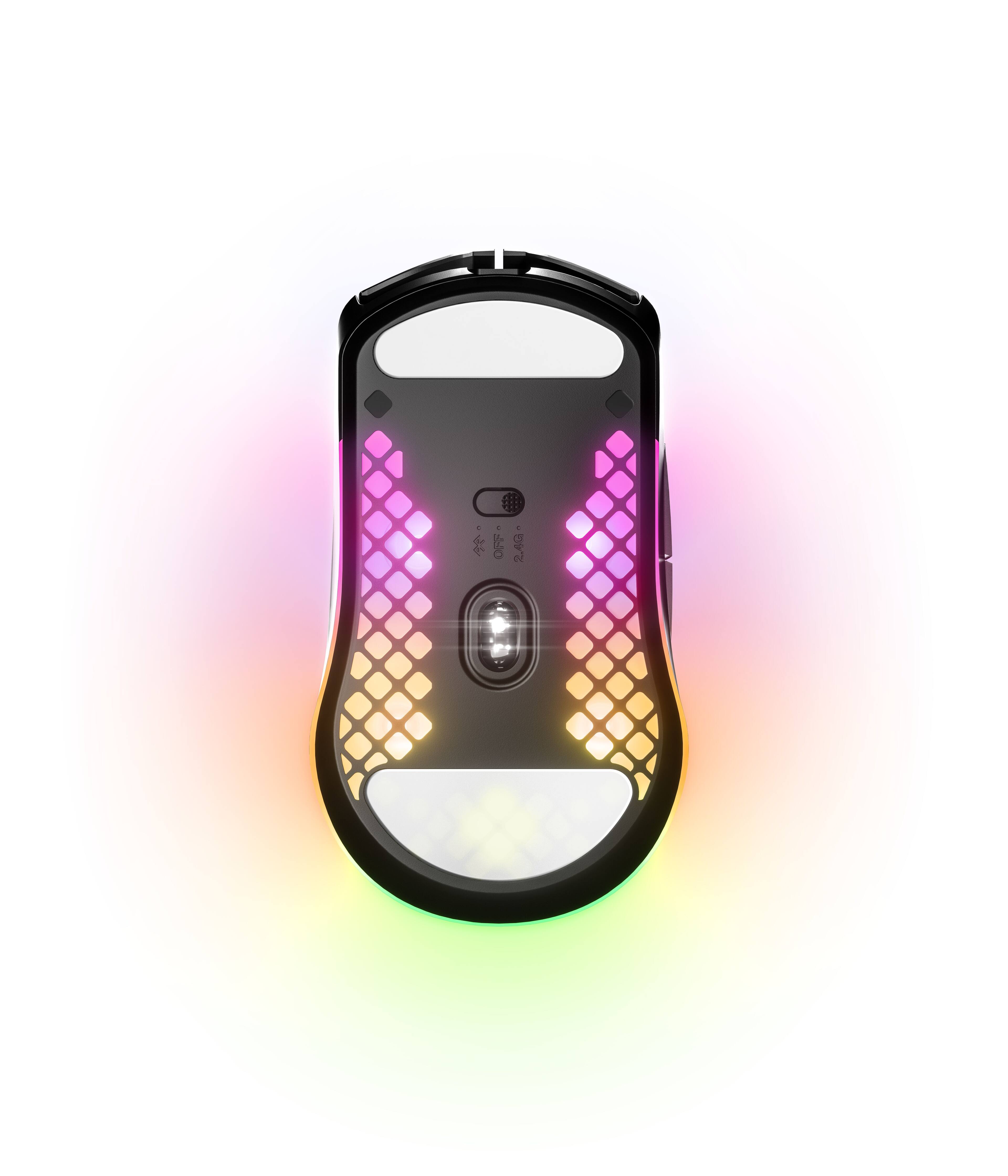Alt View 16. SteelSeries - Aerox 3 Super Light Honeycomb Wireless RGB Optical Gaming Mouse - Onyx.
