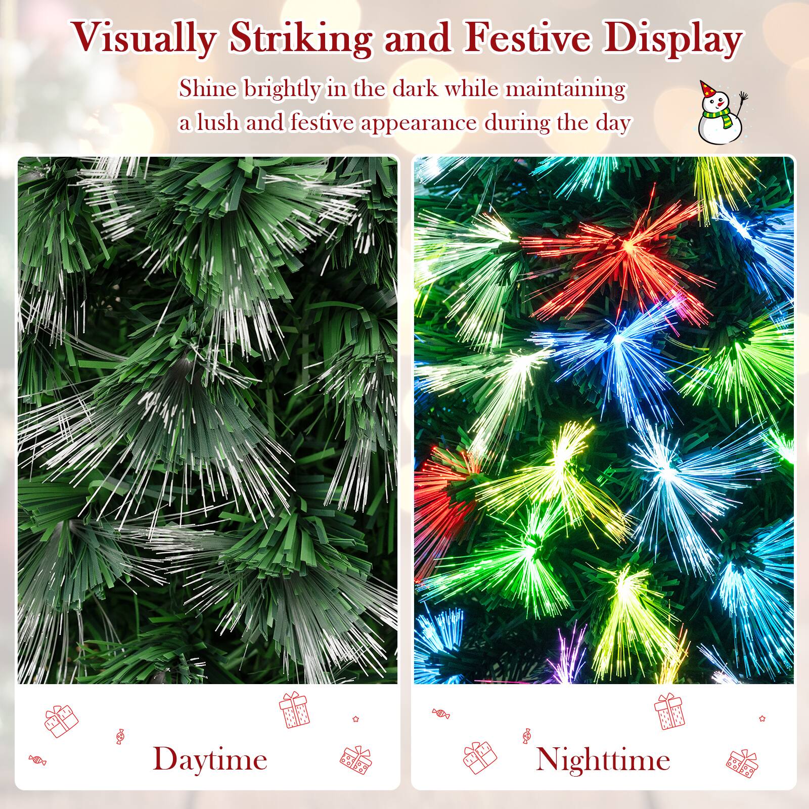 Visually Striking and Festive Display

Shine brightly in the dark while maintaining a lush and festive appearance during the day

Daytime

Nighttime