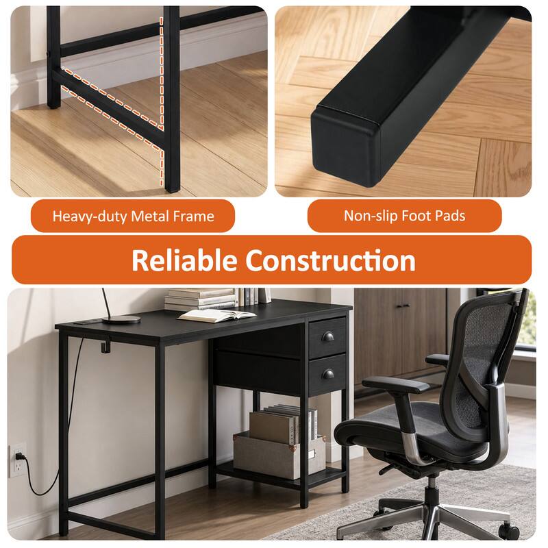 Heavy-duty Metal Frame  
Non-slip Foot Pads  
Reliable Construction