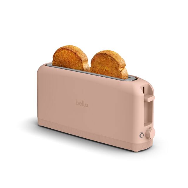 Bella - Fits-anywhere Kitchenware: 2-Slice Slim Toaster with Long Wide Slot - Blossom