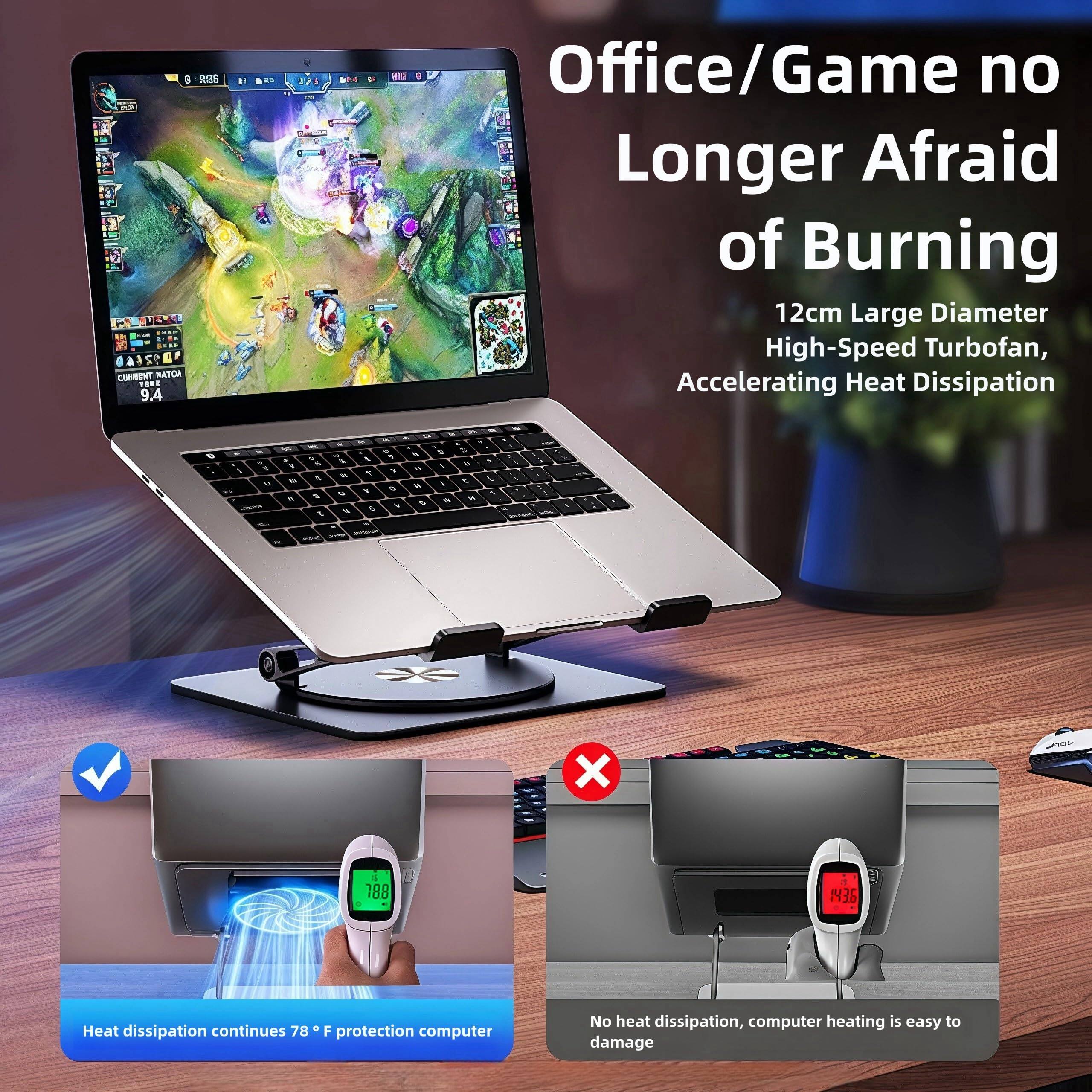 Office/Game no Longer Afraid of Burning

12cm Large Diameter High-Speed Turbopan, Accelerating Heat Dissipation

Heat dissipation continues 78°F protection computer

No heat dissipation, computer heating is easy to damage
