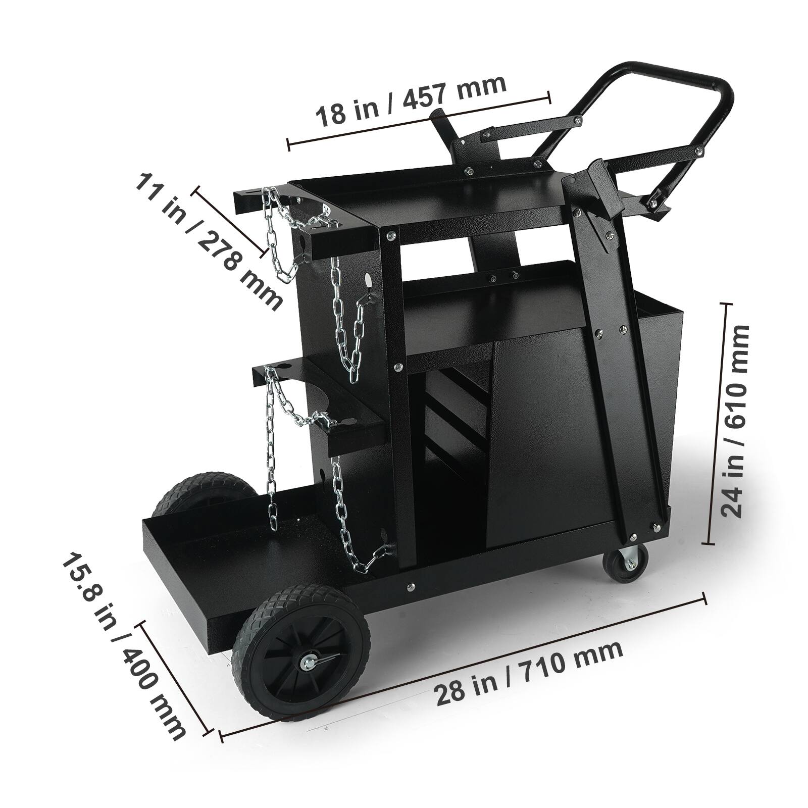 18 in / 457 mm
11 in / 278 mm
15.8 in / 400 mm
28 in / 710 mm
24 in / 610 mm