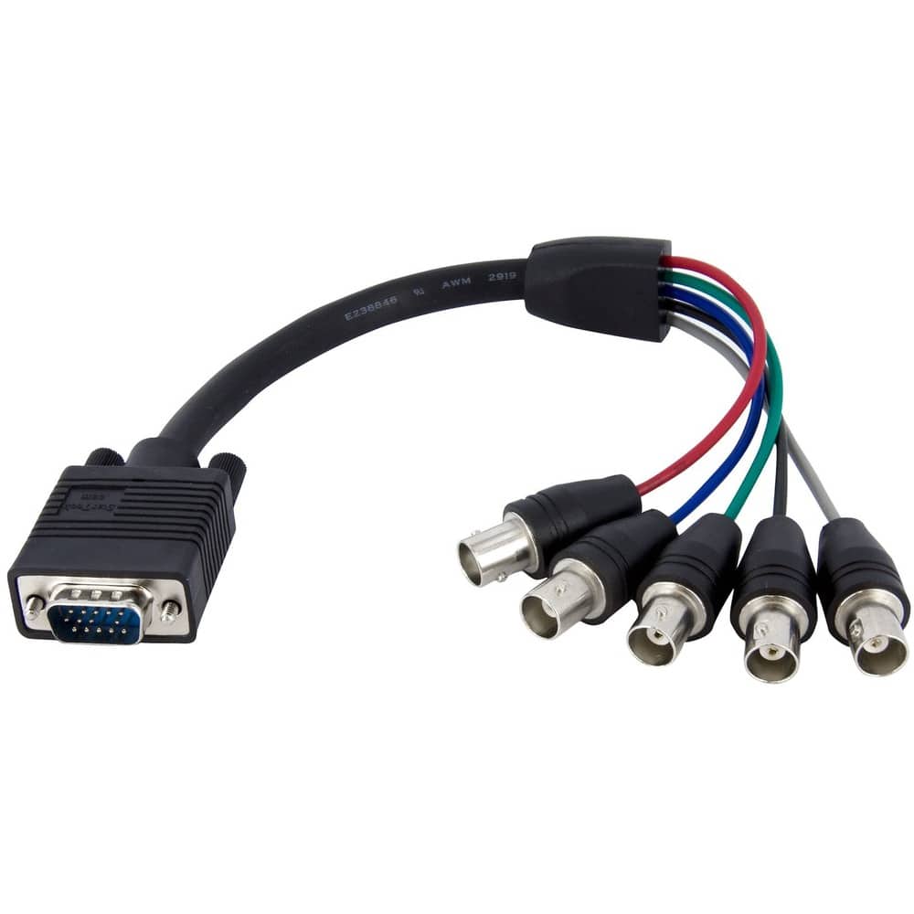 StarTech.com - 1 ft Coax HD15 VGA to 5 BNC RGBHV Monitor Cable