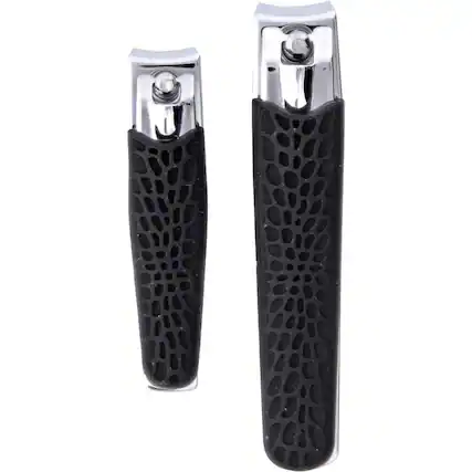 Front. Barbasol - Precision Nail Clipper Set with Rubberized Grip.