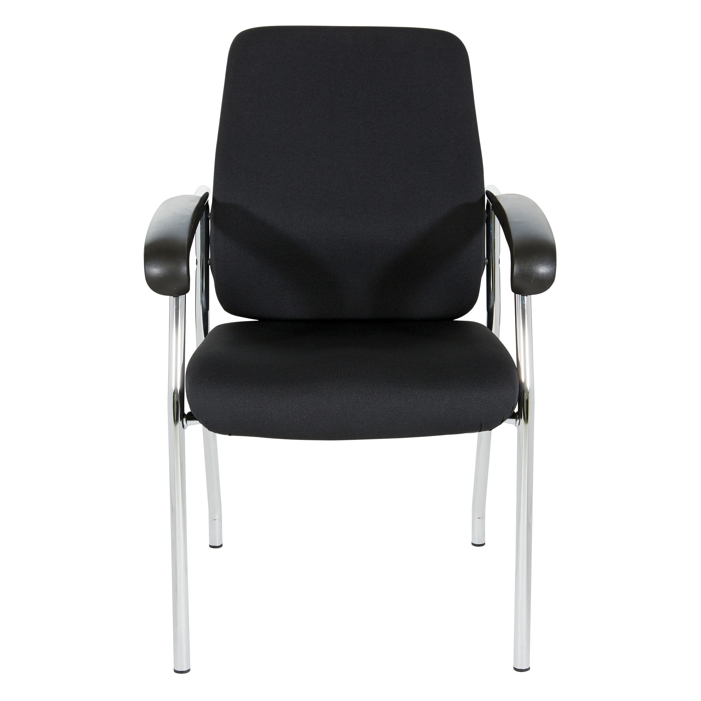 Office Star Products - Padded Office Visitor's Chair - Black