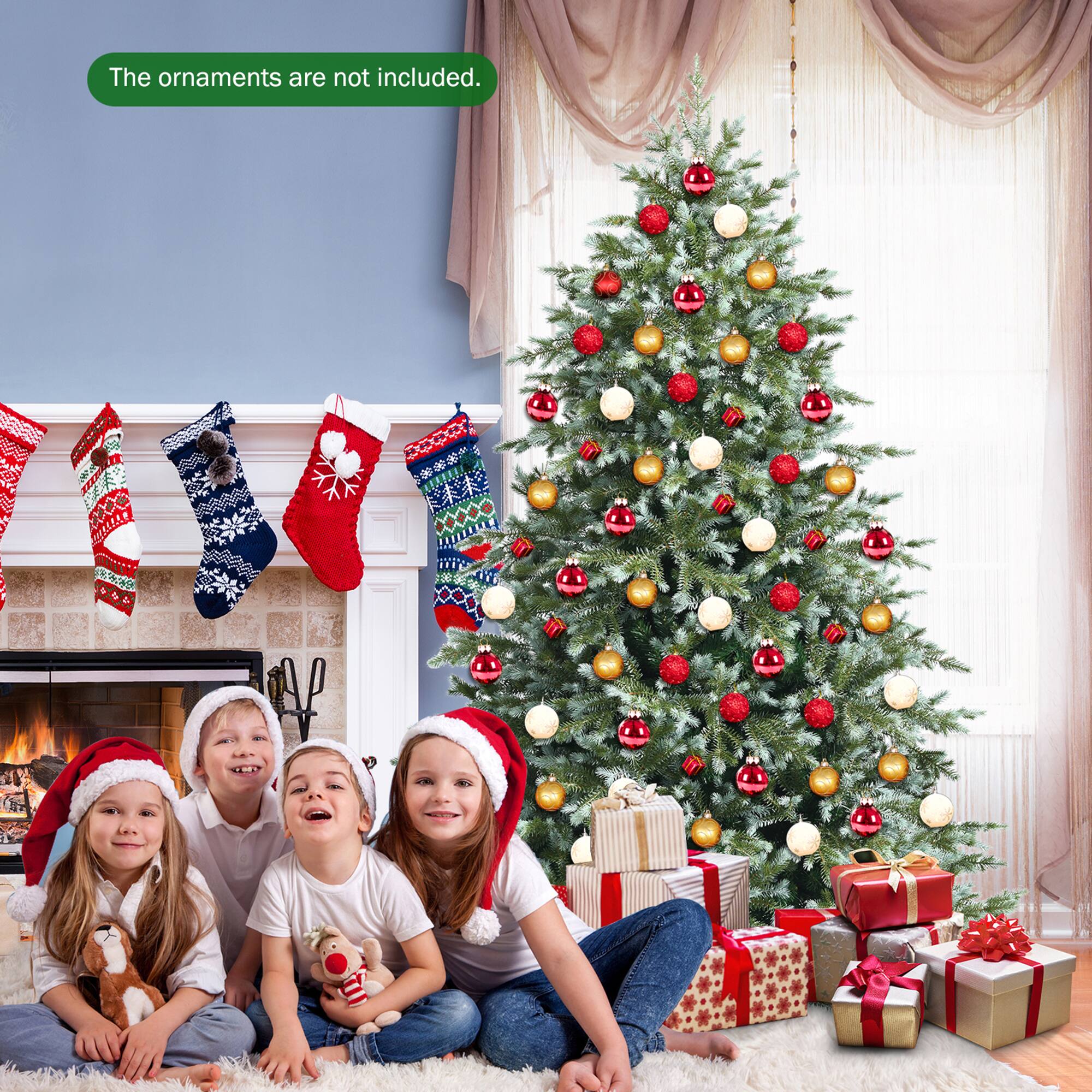 The ornaments are not included.