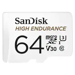 64GB SanDisk High Endurance microSDXC Card with Adapter