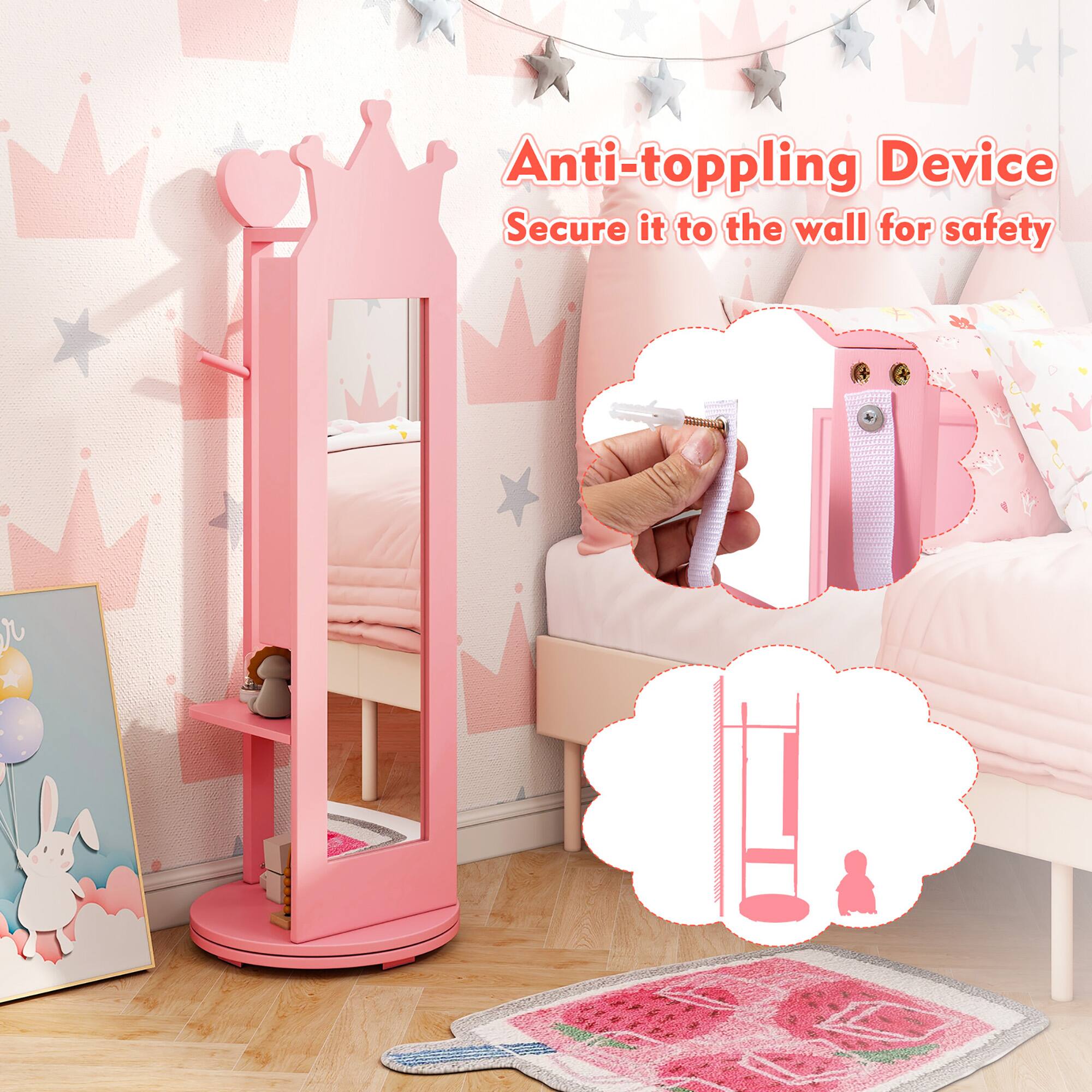 Anti-toppling Device  
Secure it to the wall for safety