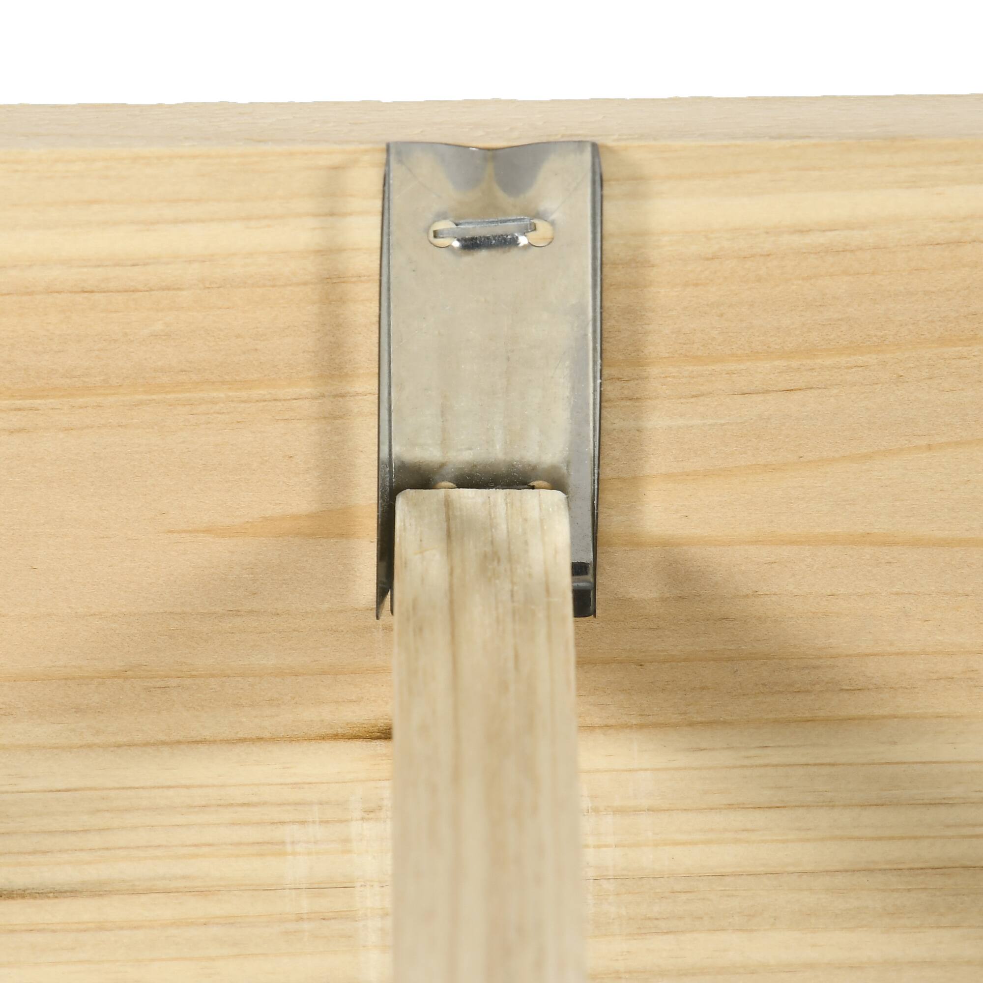 Alt View 8. Outsunny - 12 Pockets Raised Garden Bed with Greenhouse and Roll Up Windows, Wooden Planter Box Kit with Cover - Natural wood finish.