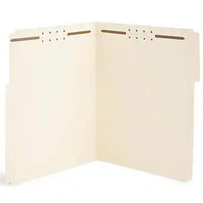 Front. Staples - Reinforced Classification Folder, 3/4" Expansion, Letter Size, 50/Box - Manila.