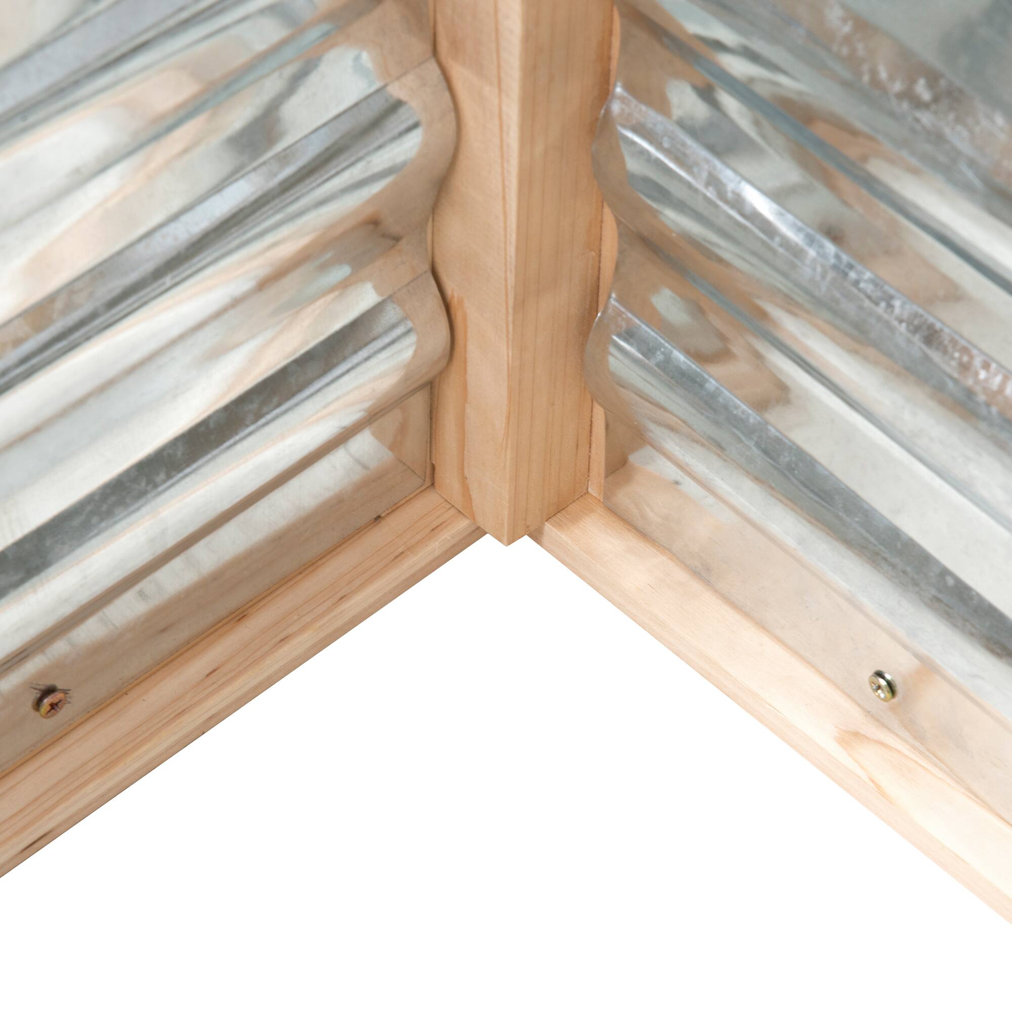 Alt View 8. Outsunny - Raised Garden Bed with Polycarbonate Greenhouse, Wooden Garden Cold Frame Greenhouse, 48" x 24" x 32".