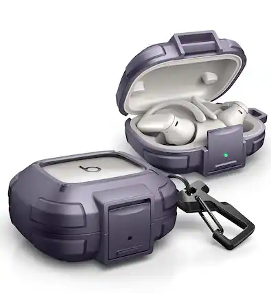 Front. Dexnor - Case for Beats Powerbeats Pro 2(2025)with Drop-Proof Lock,Shockproof Bumper Cover(Charging Case &Earphones Not Included) - Phantom Purple.