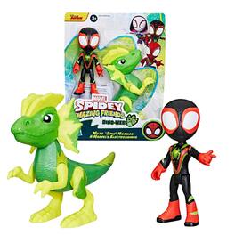 Hasbro - Marvel Spidey and Friends 4-Inch Dino-Webs Set | Miles Morales & Electrosaurus - Multi-Colored