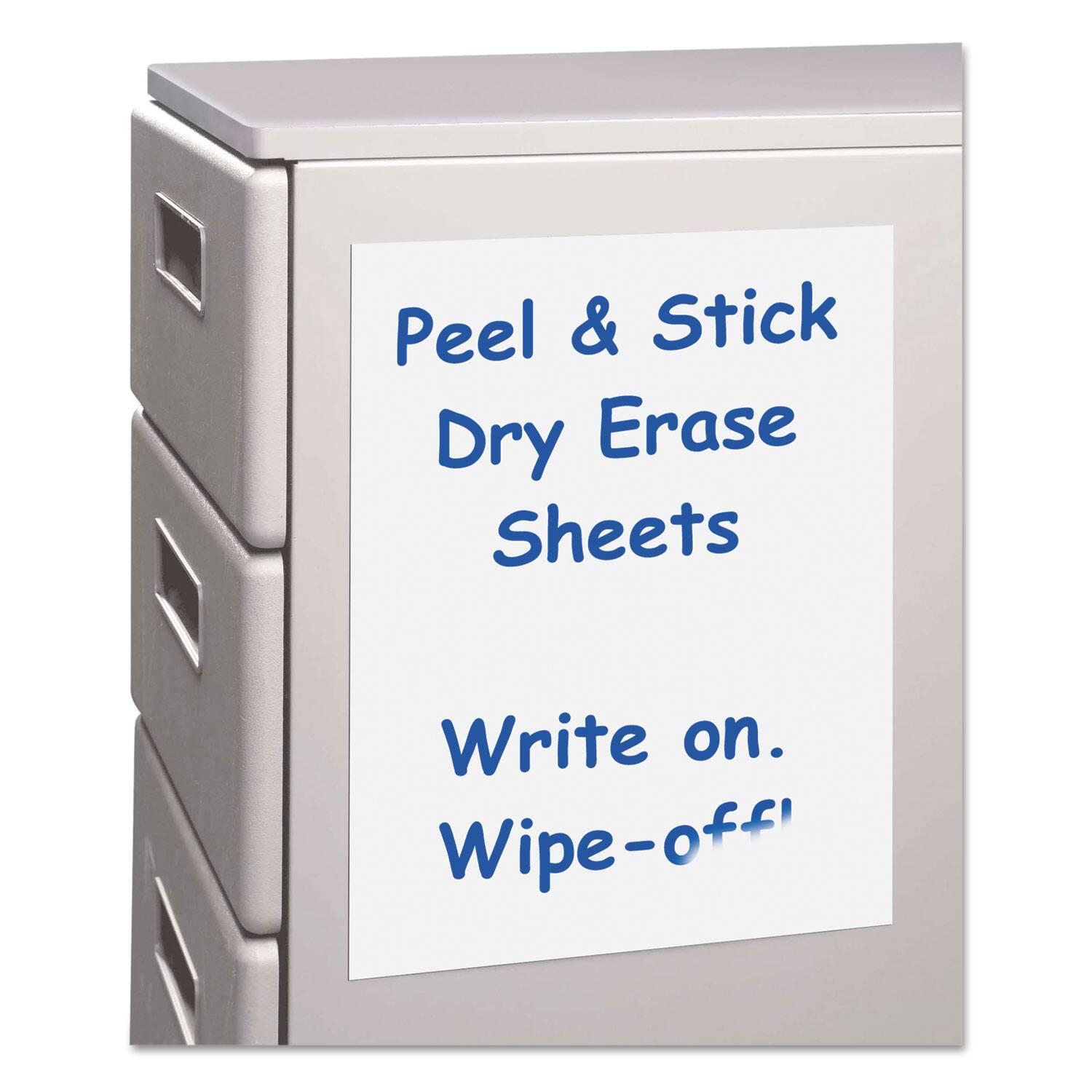 Peel & Stick Dry Erase Sheets  
Write on. Wipe-off!
