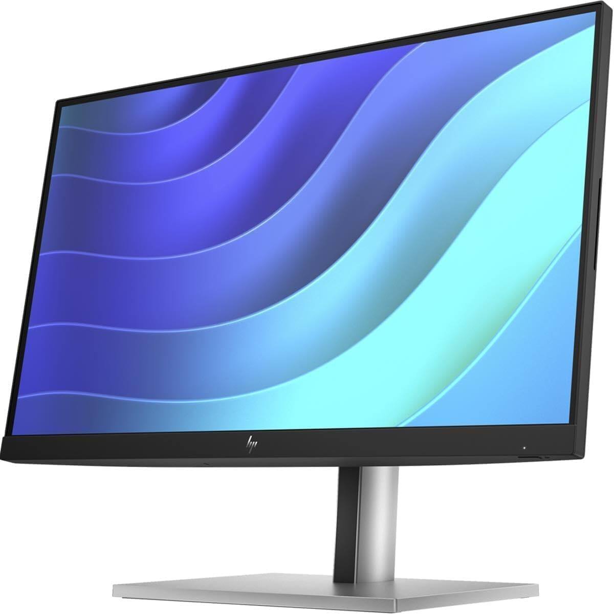 Left. HP - E22 G5 Full HD Computer Monitor 21.5 Inch IPS 250nits Anti-glare 75 Hz 5ms Adjustable Height Stand Tilt - Black/Silver.