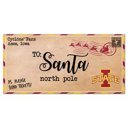 Fan Creations - Iowa State Cyclones 6'' x 12'' Letter to Santa Sign - Multicolor