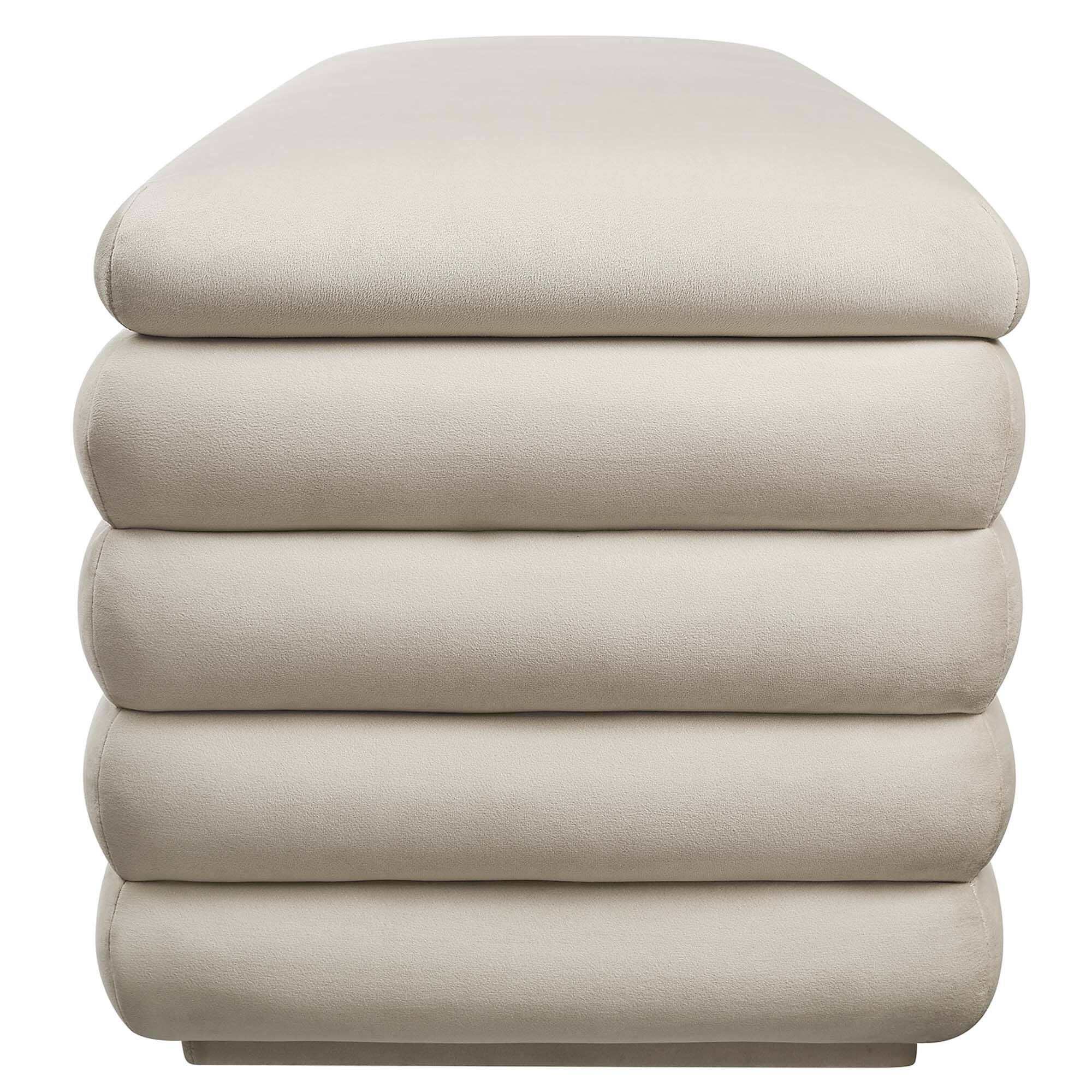 Back. Modway - Mezzo Upholstered Performance Velvet Storage Bench by Modway - Brown.